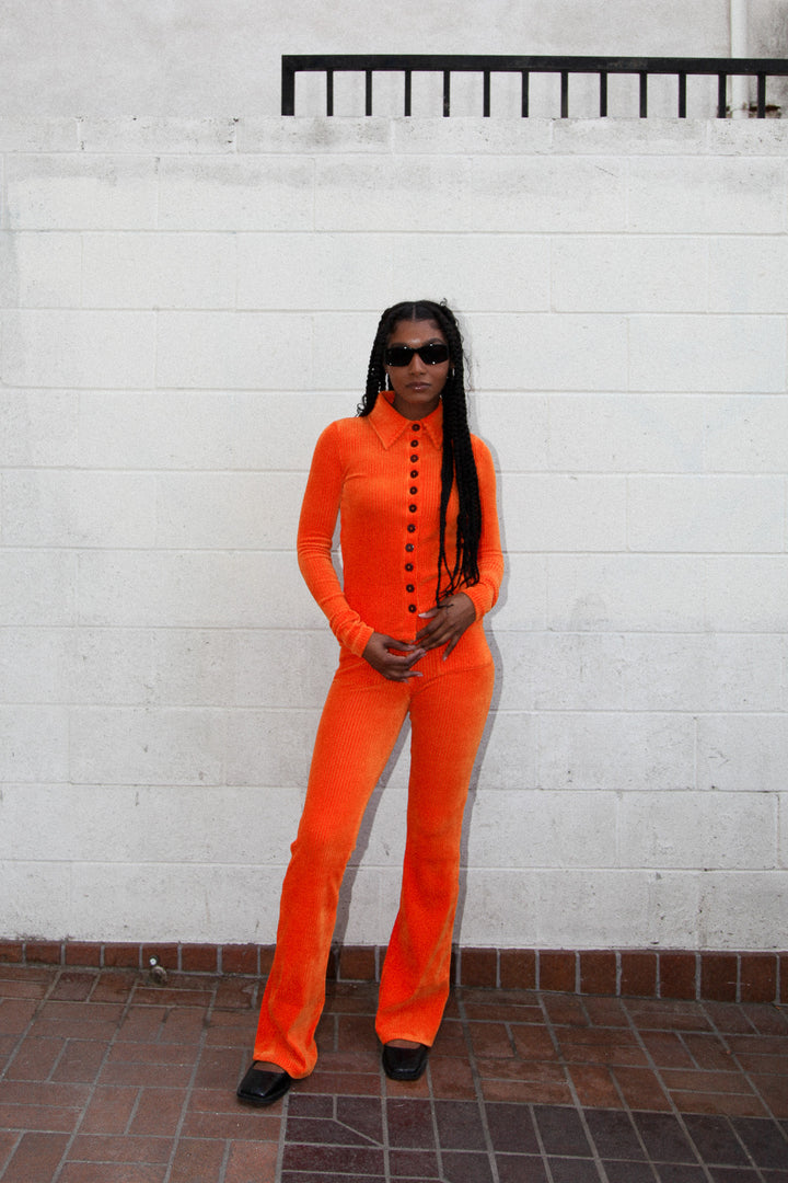 Scallop Pant in Carrot