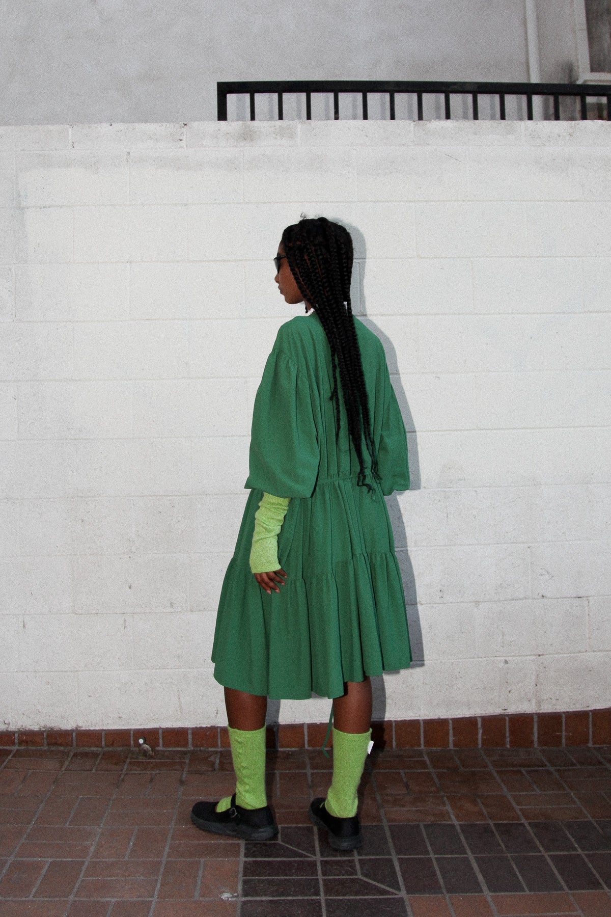Utility Wrap Dress in Algae