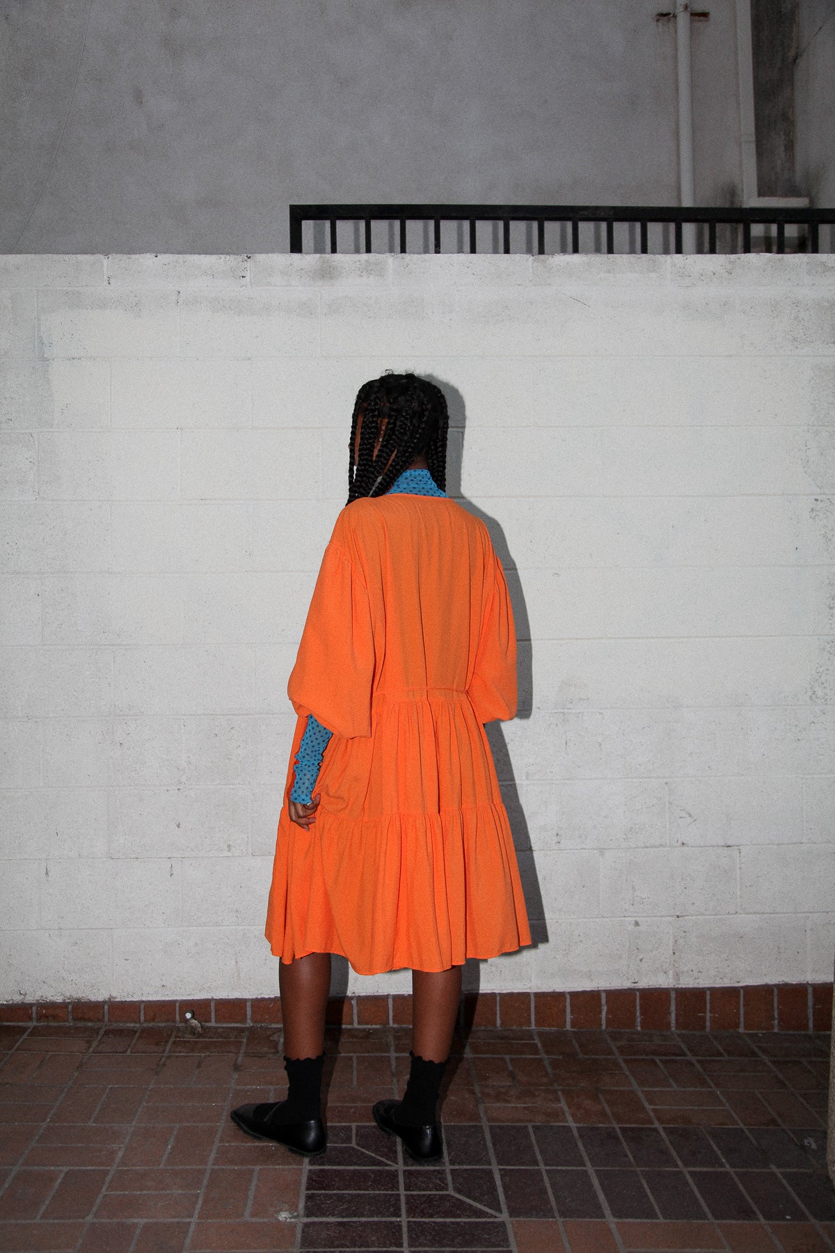 Utility Wrap Dress in Orange