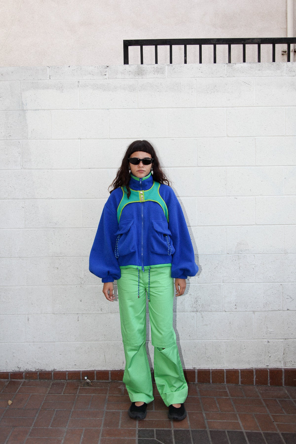 Straight Slit Pant in Key Lime