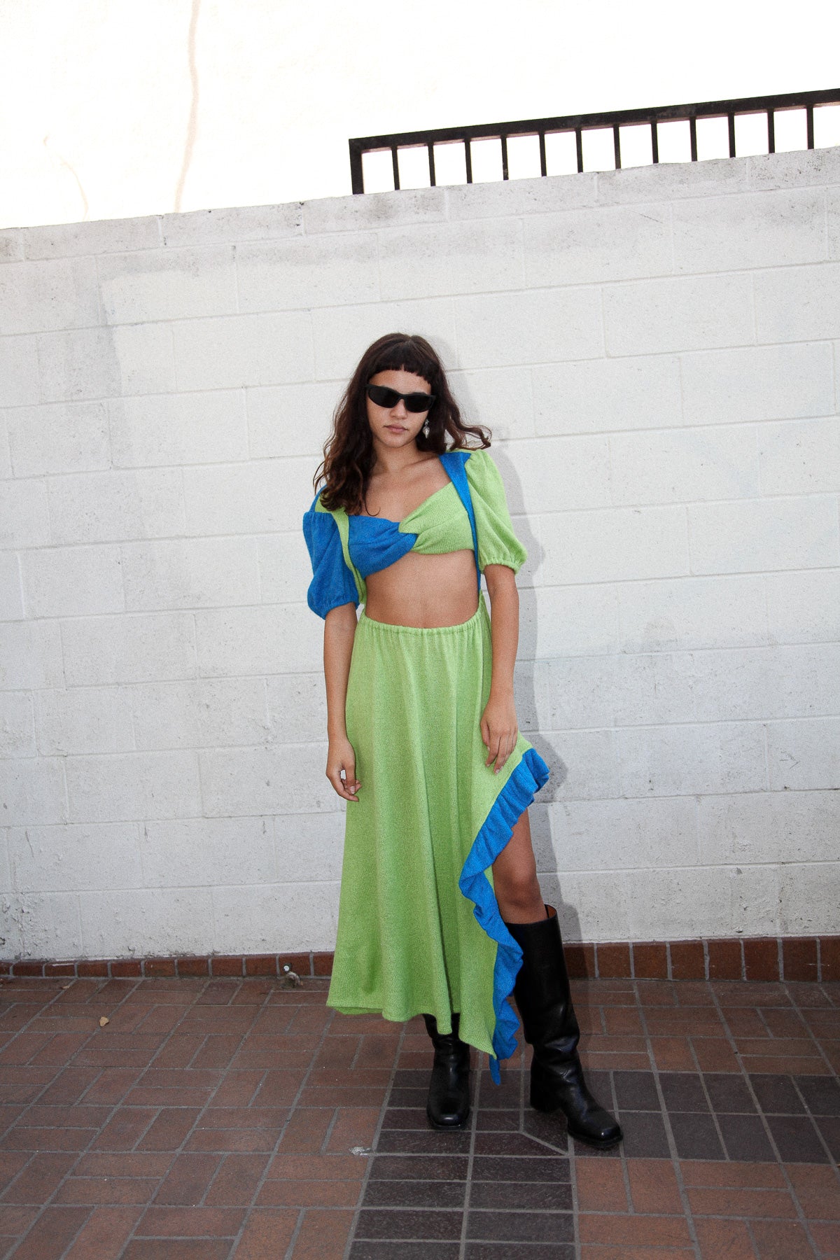Creek Dress in Cerulean & Kelp