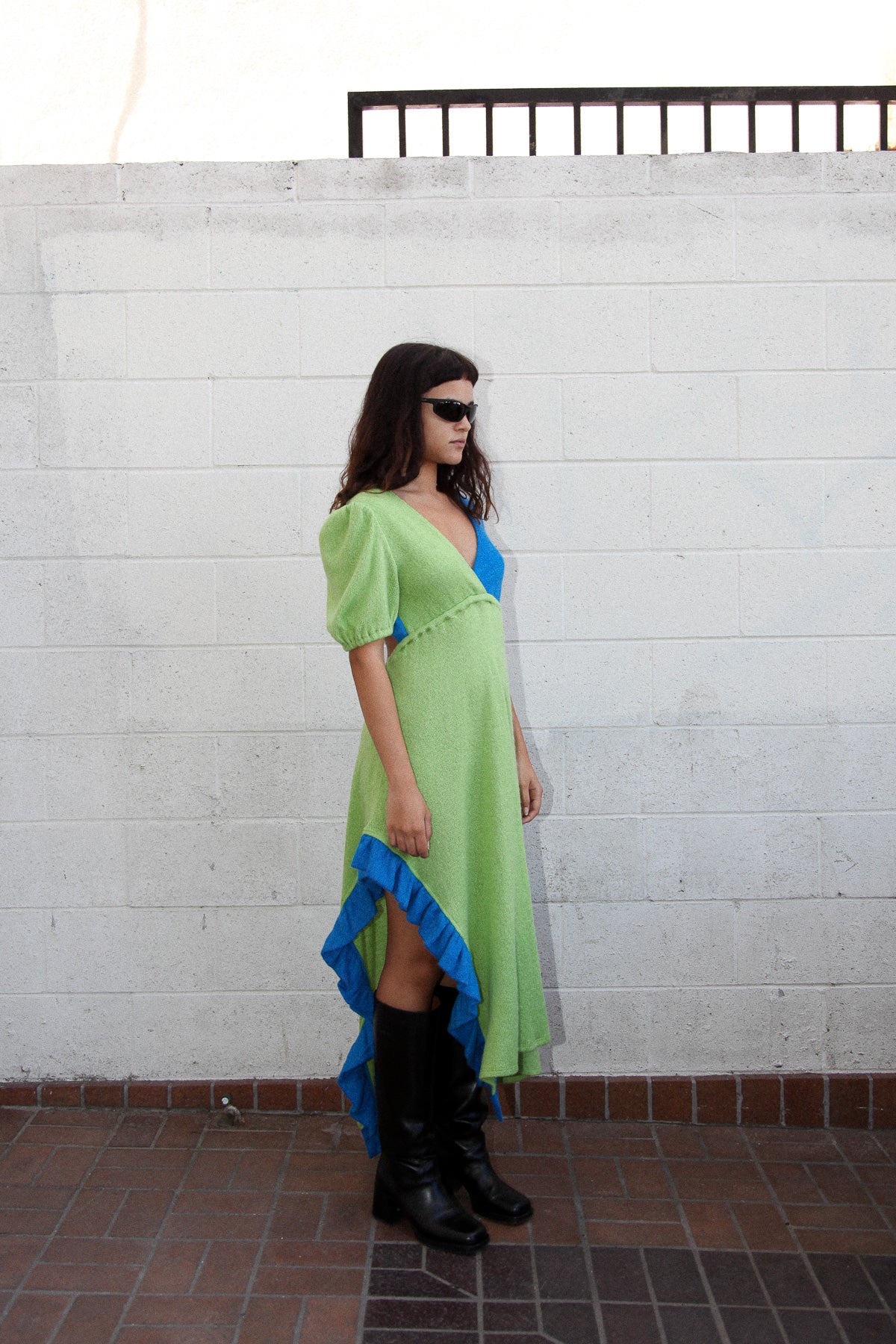 Creek Dress in Cerulean & Kelp