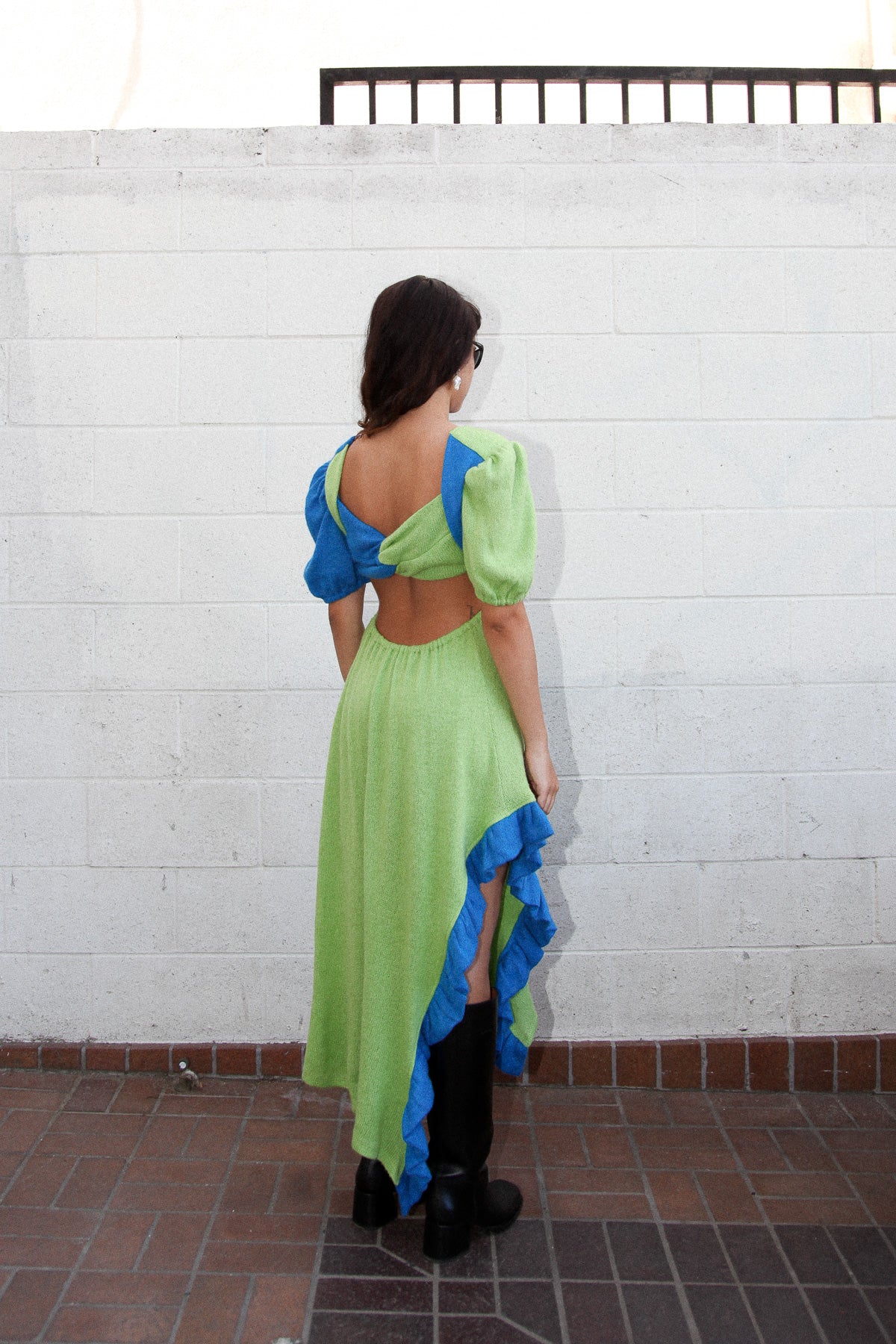 Creek Dress in Cerulean & Kelp