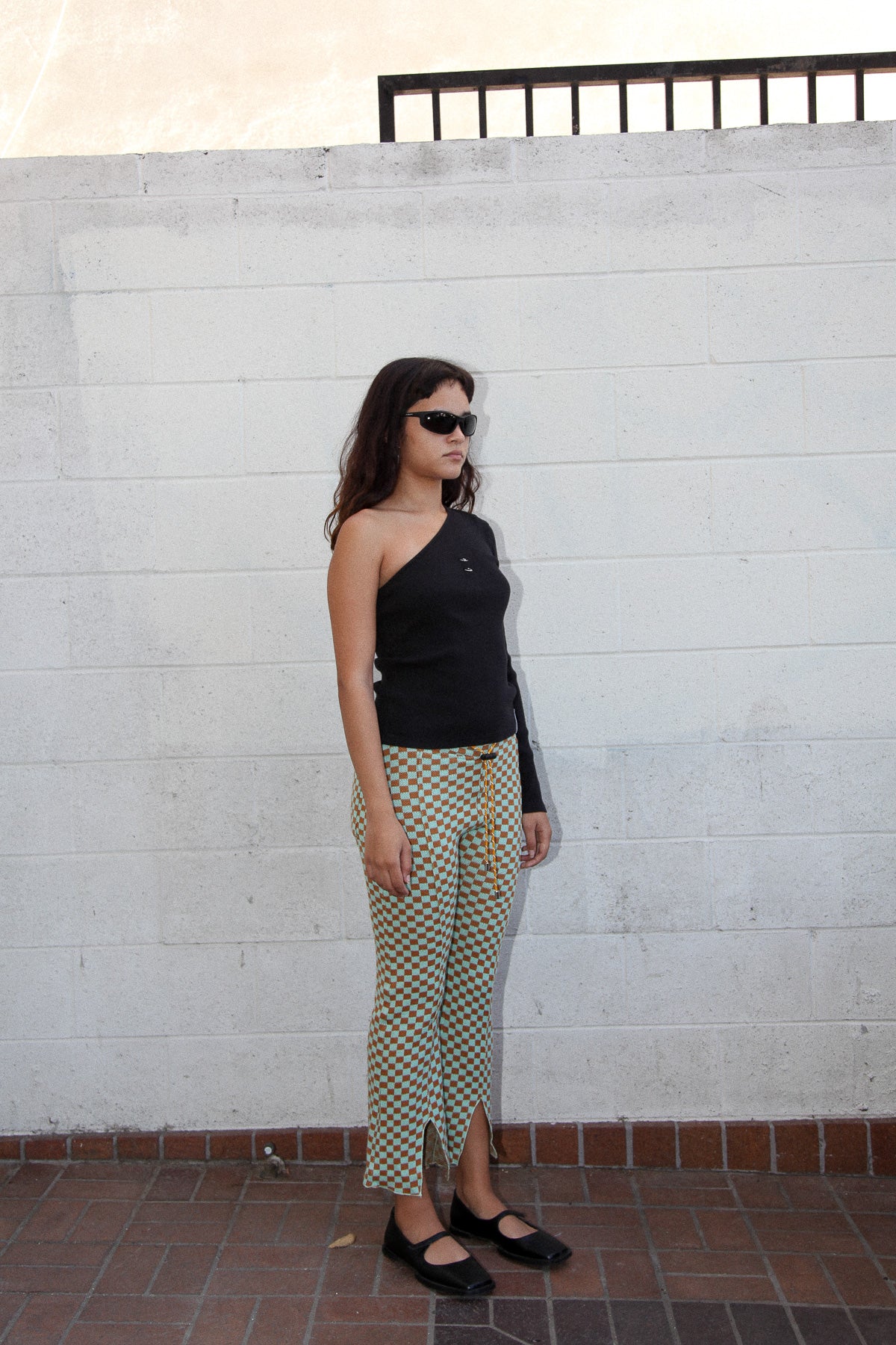 Canyon Pant in Mint & Ginger Checker