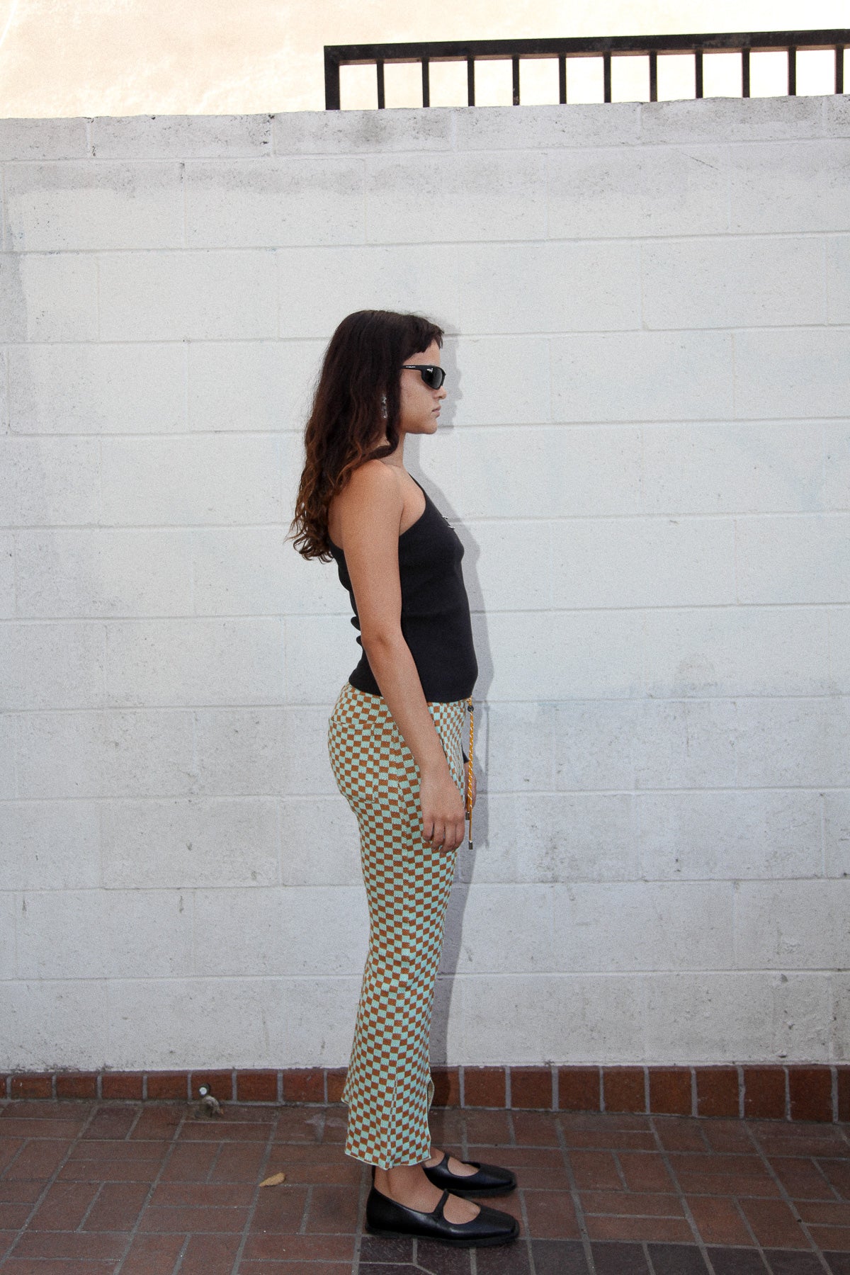 Canyon Pant in Mint & Ginger Checker
