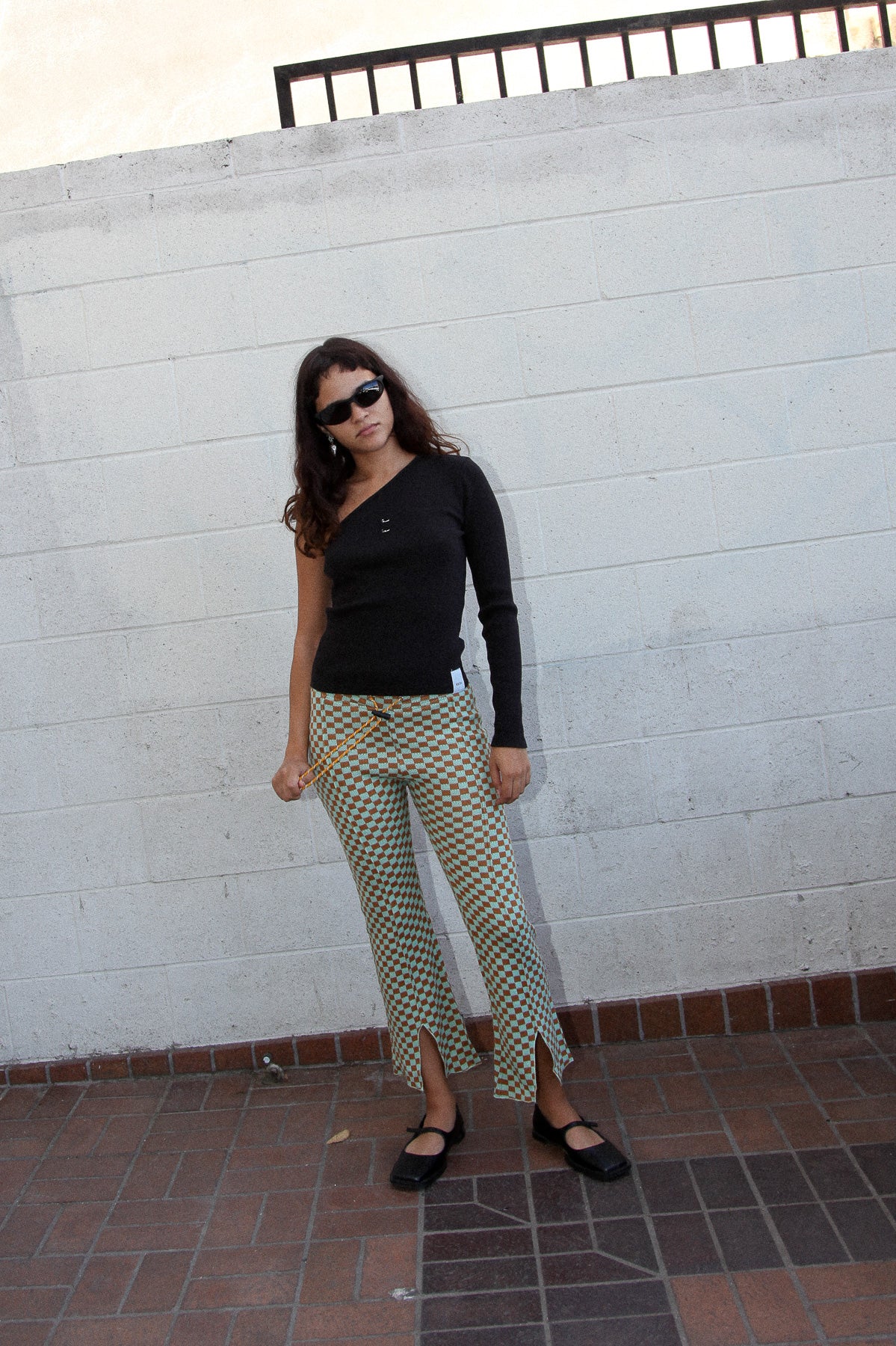 Canyon Pant in Mint & Ginger Checker