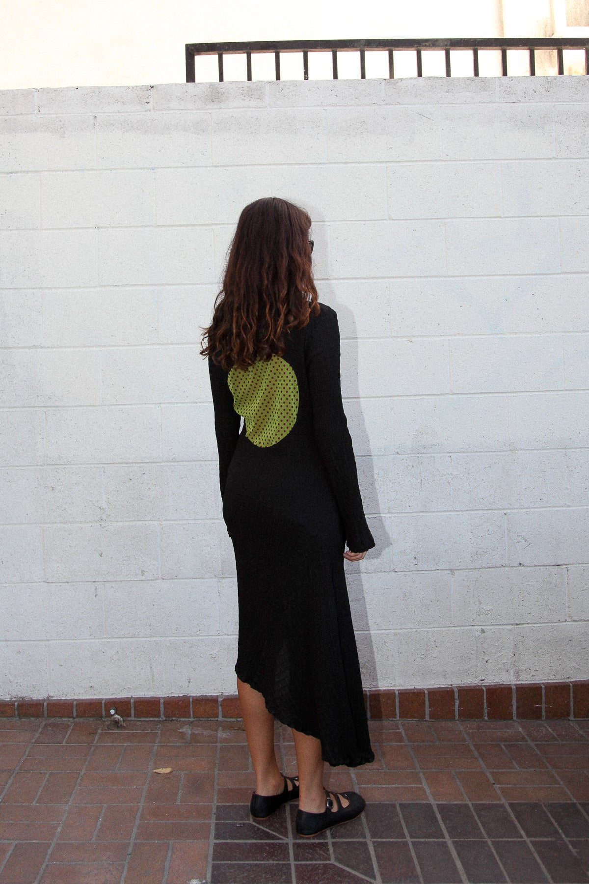 Akoya Ruched Dress in Black