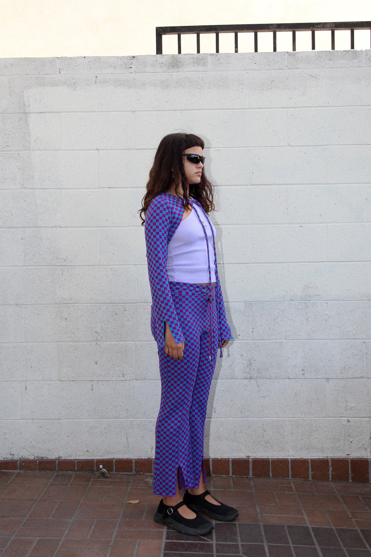 Canyon Pant in Blue & Magenta Checker