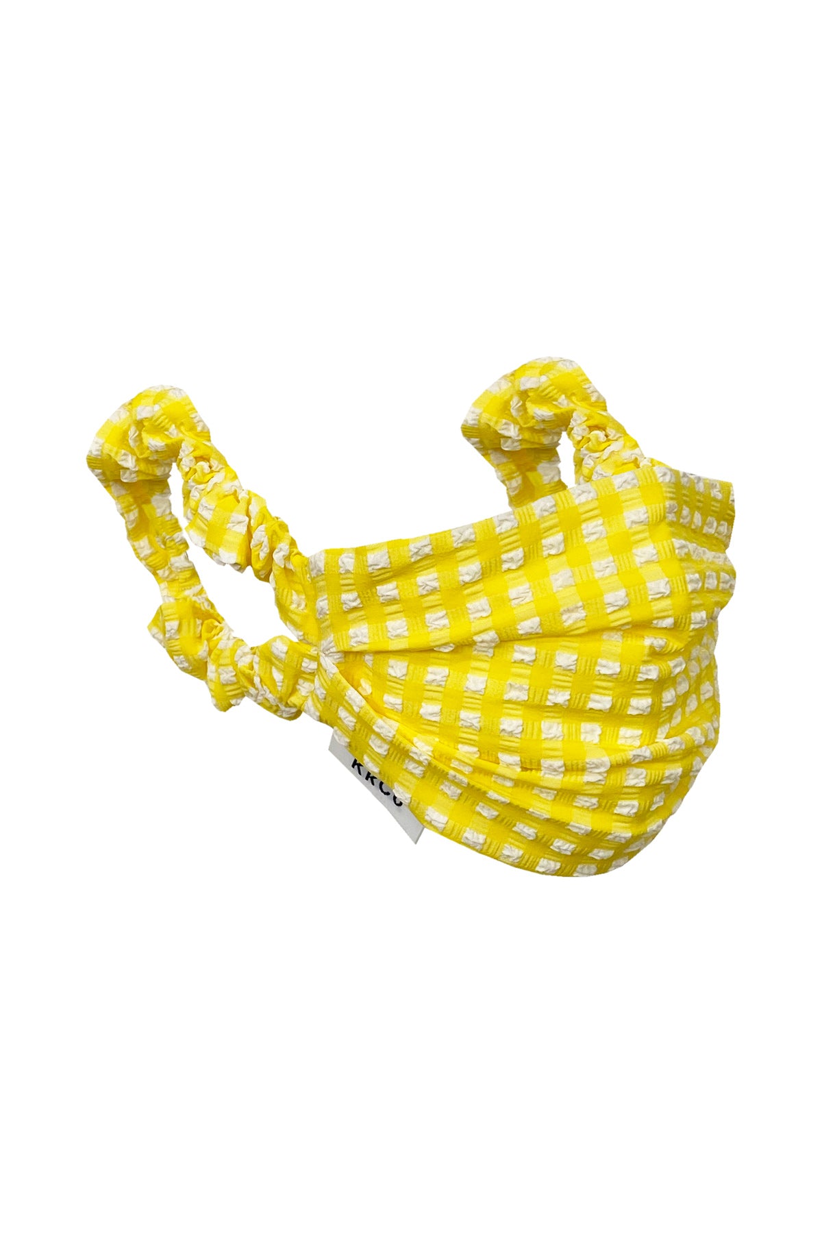 Face Mask in Popcorn Check Seersucker